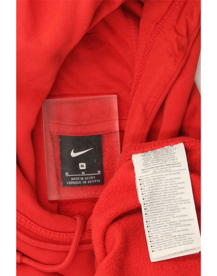 Maglia con cappuccio Nike da uomo in cotone rosso medio