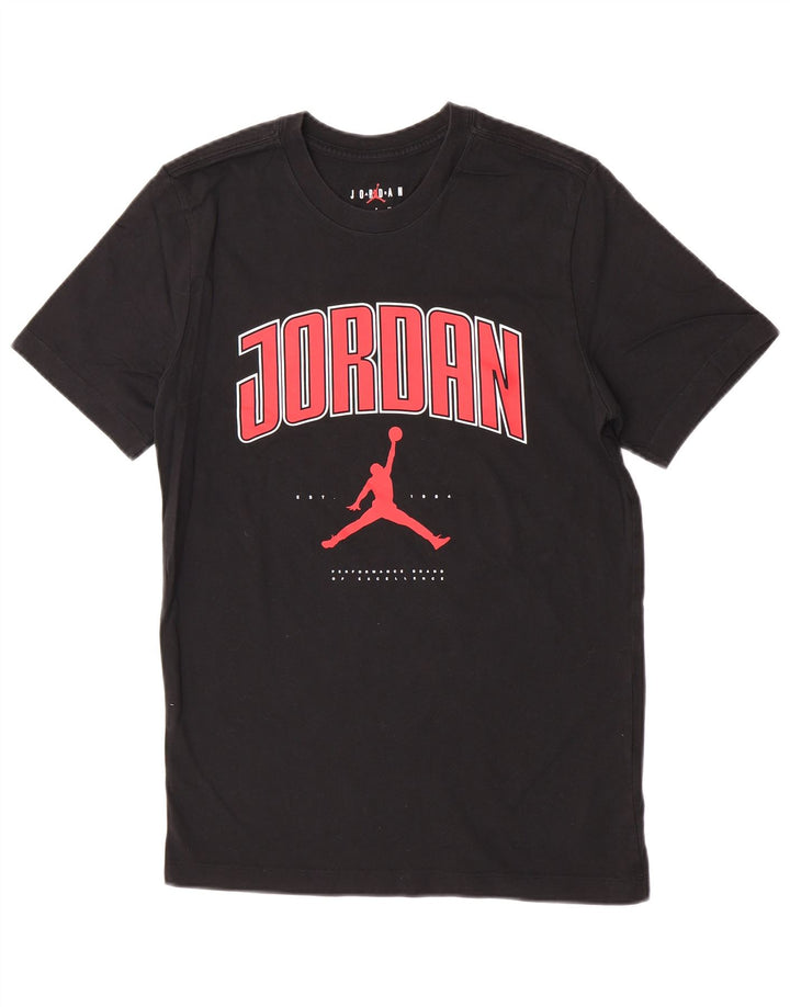 T-shirt grafica da uomo Jordan Top piccola in cotone nero