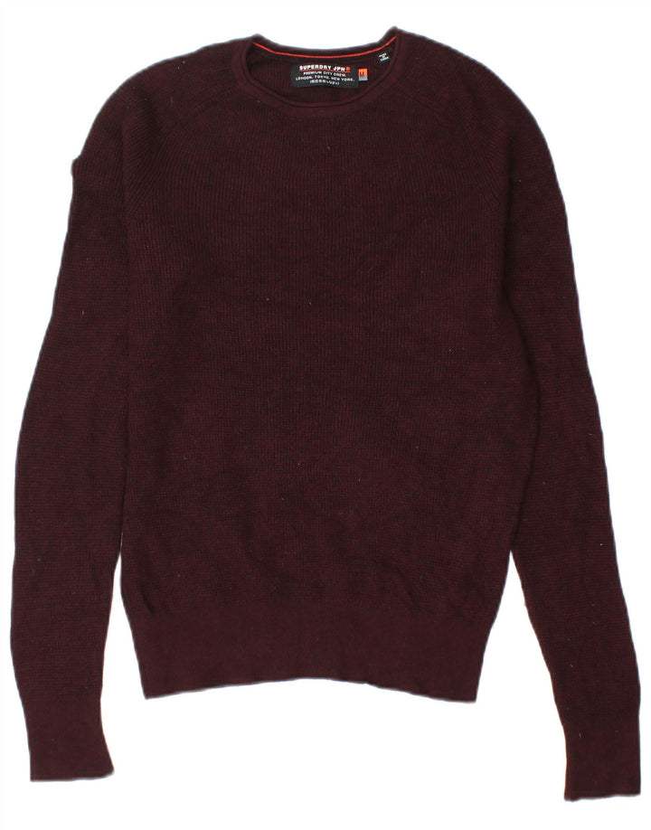 Maglione da donna con scollo a barca Superdry UK 12 Viscosa marrone medio