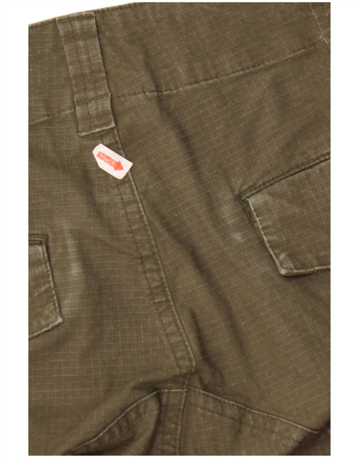 Pantaloni cargo dritti da donna NIKE W34 L27 cotone kaki