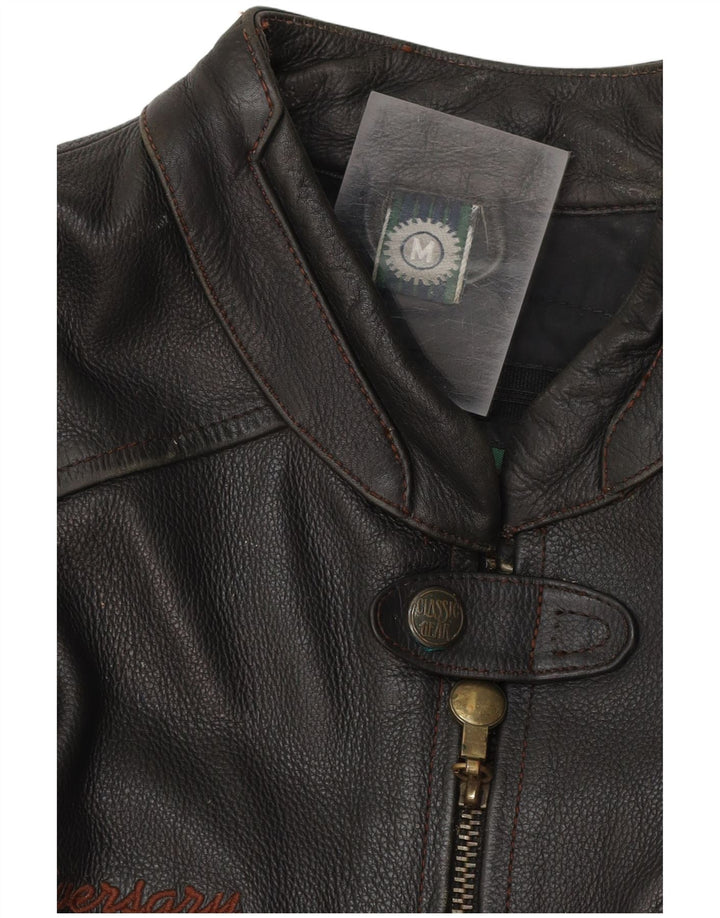 Giacca da pilota in pelle da uomo Classic Gear UK 38 Pelle nera media