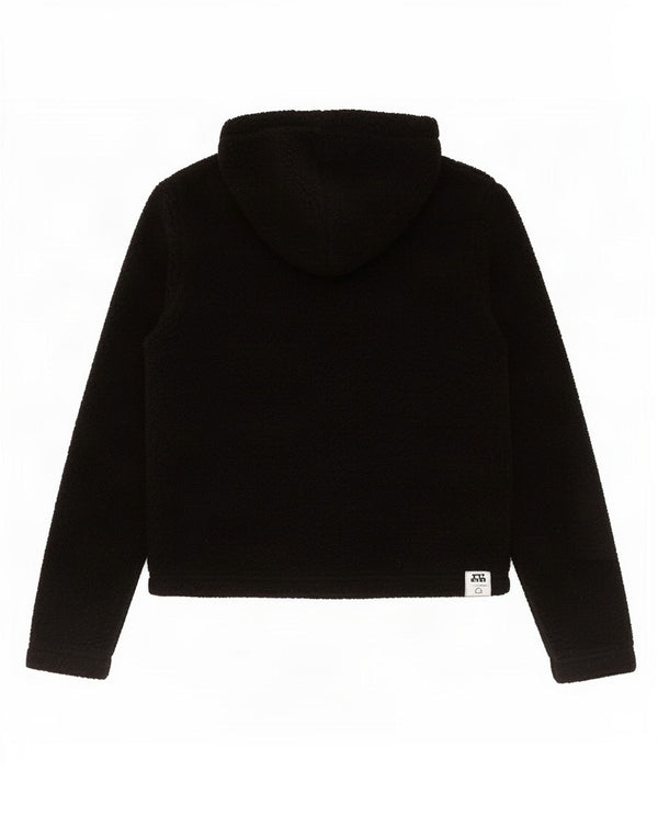 Maglione con cappuccio grafico in pile oversize da donna Fila UK 10 piccolo nero