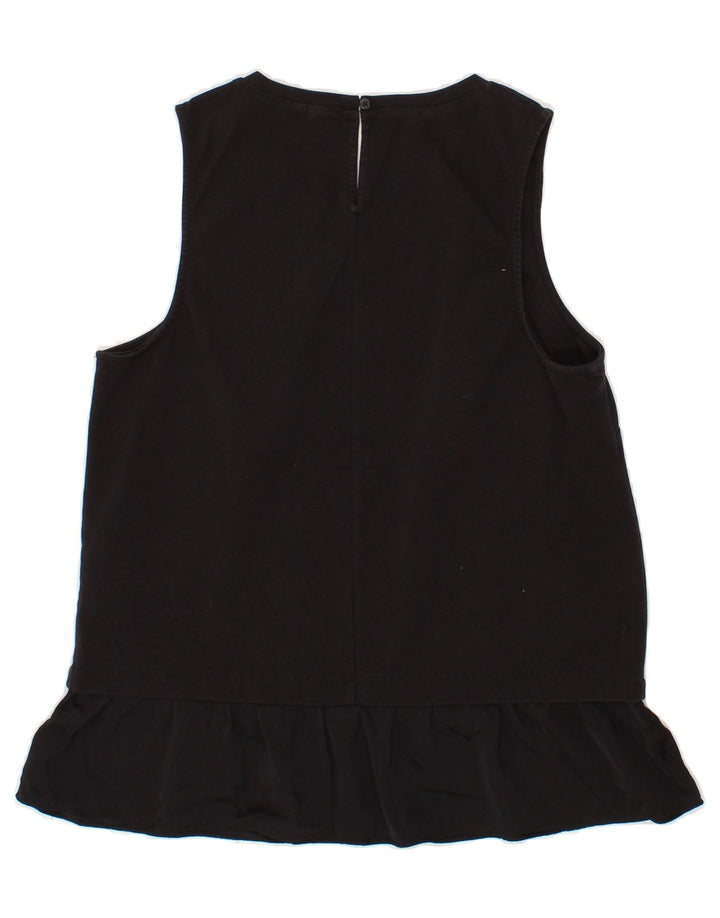 J. CREW Womens Vest Top UK 12 Medium Black Cotton Vintage J. Crew and Second-Hand J. Crew from Messina Hembry 