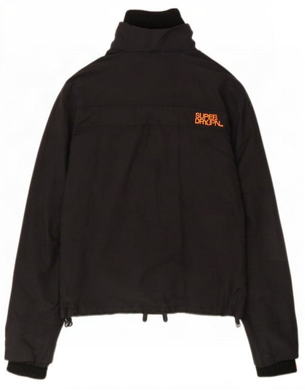 Giacca antipioggia grafica da uomo Superdry UK 38 nylon nero medio