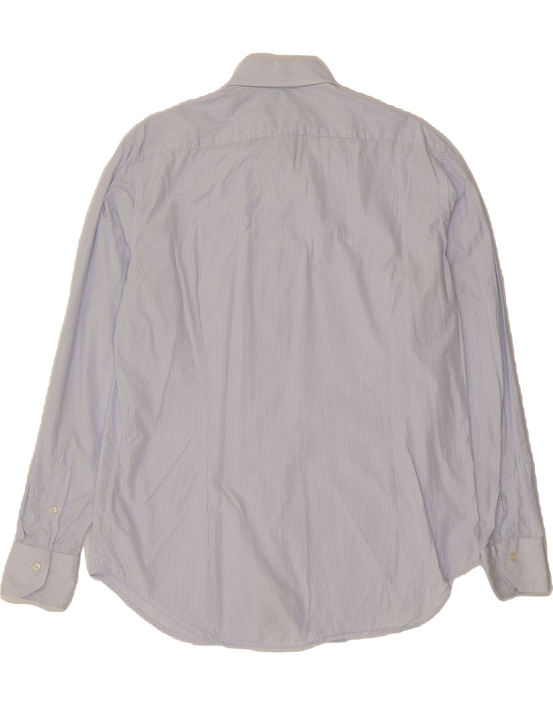 UNGARO Mens Shirt Size 41 16 Large Blue Pinstripe Cotton Vintage Ungaro and Second-Hand Ungaro from Messina Hembry 