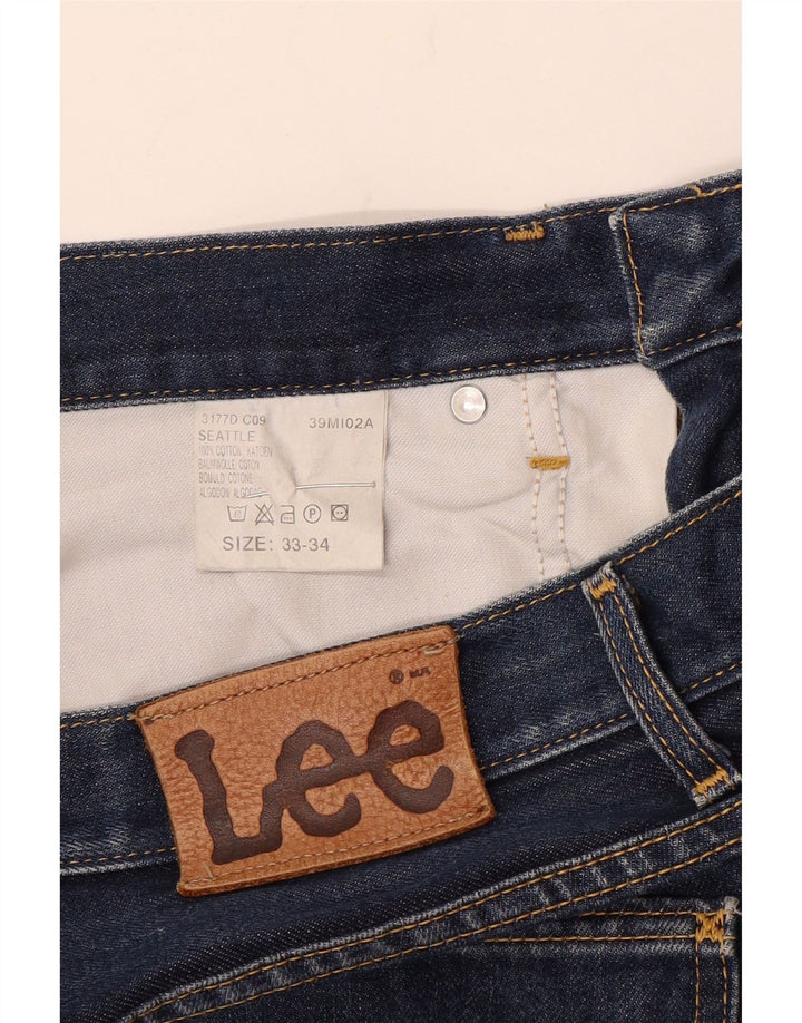 Jeans dritti da uomo Lee Seattle W33 L31 cotone blu navy