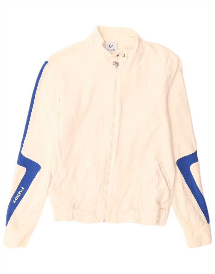 Giacca da tuta da donna Freddy IT 46 Large in cotone color block bianco