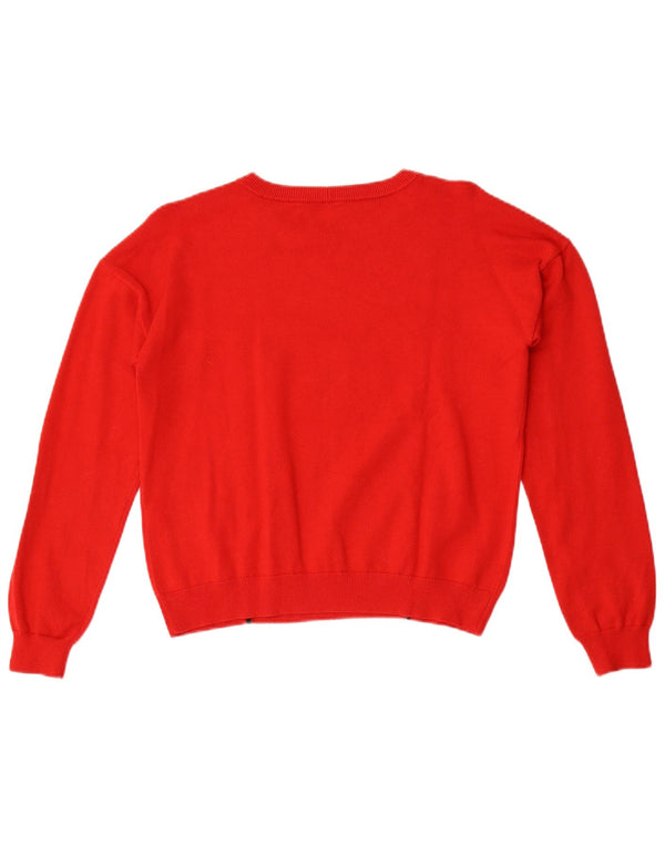 Liu Jo Donna Maglione con scollo a barca Maglione UK 10 Piccola viscosa a righe rosse