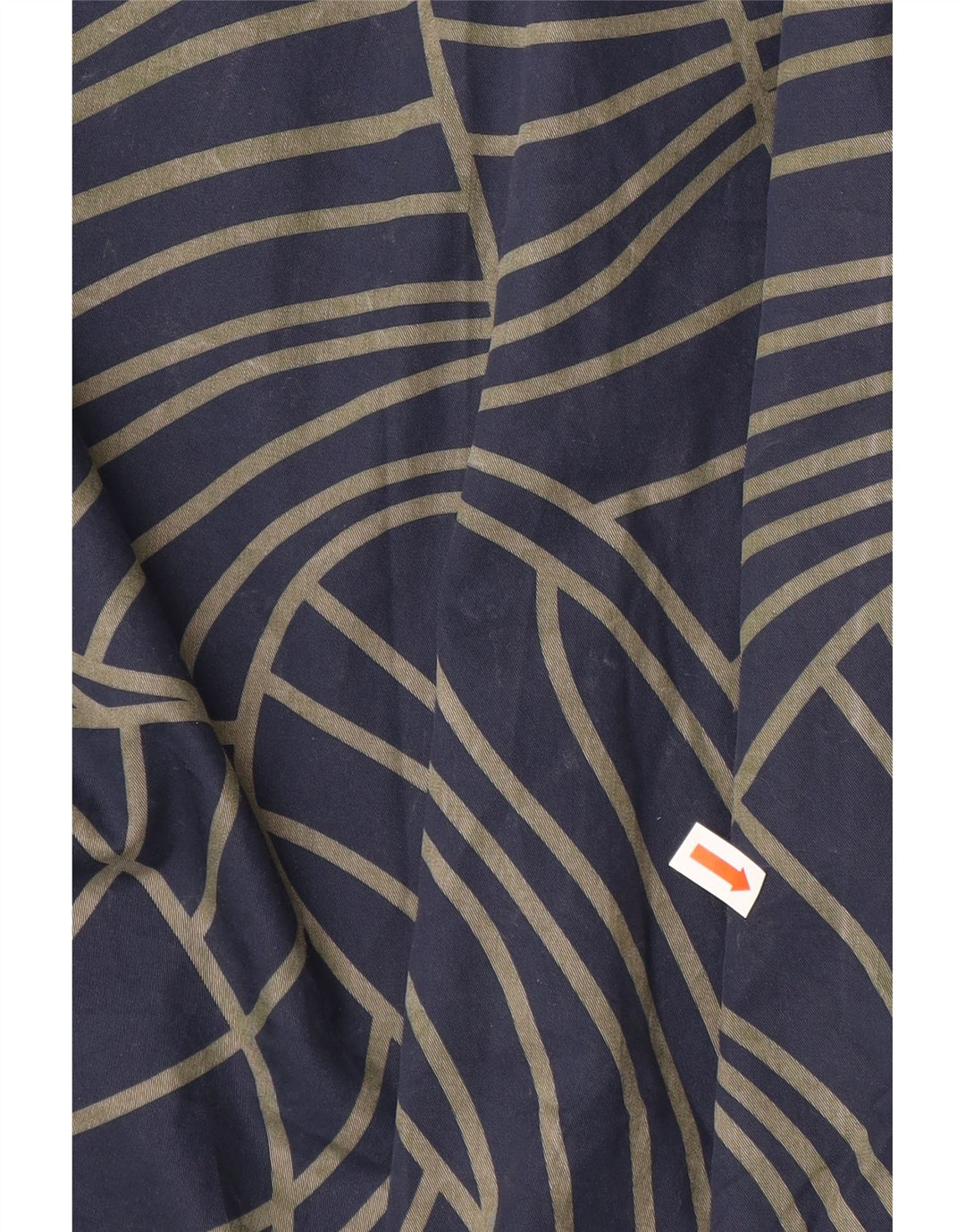 Abito asimmetrico da donna COS EU 42 Large in cotone geometrico blu navy