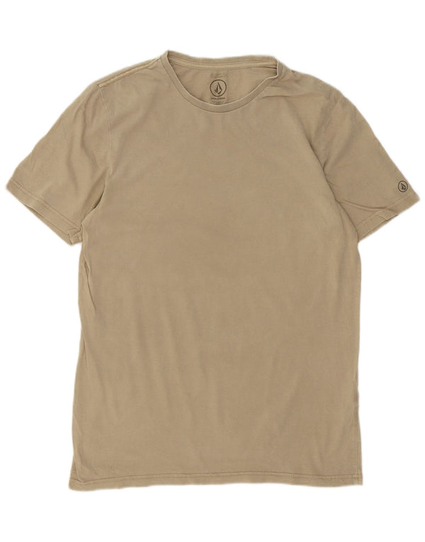 T-shirt da uomo Volcom Modern Fit, piccola, in cotone beige