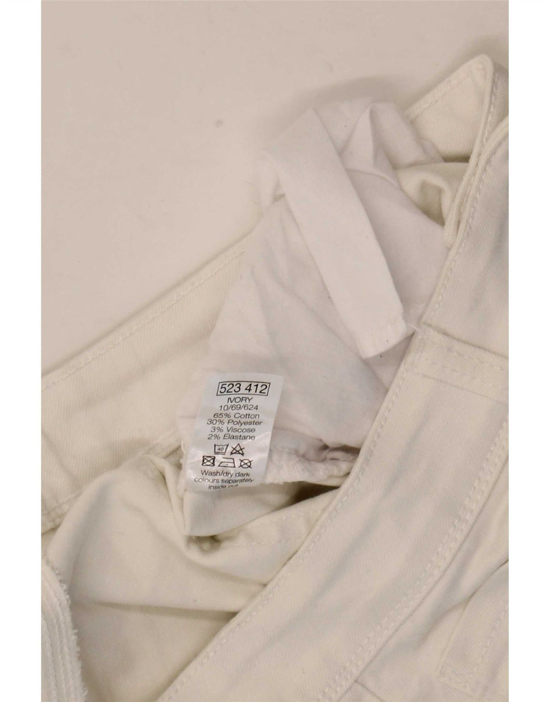 Gonna in denim da donna M&Co UK 10 piccola W30 cotone bianco