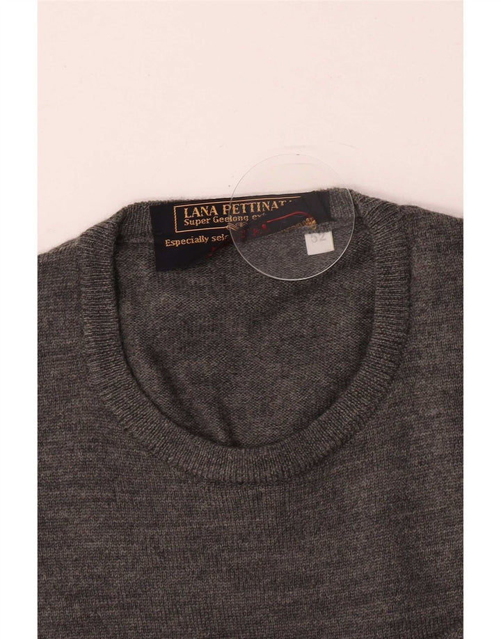 Maglione maglione girocollo da uomo Rodrigo IT 52 Large grigio lana vergine