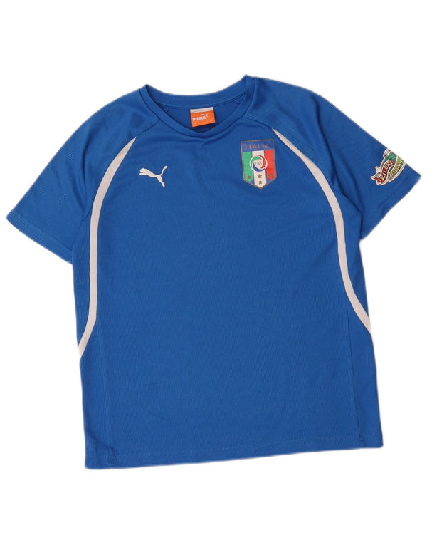 Maglietta Puma Italia Bambino 11-12 Anni Blu