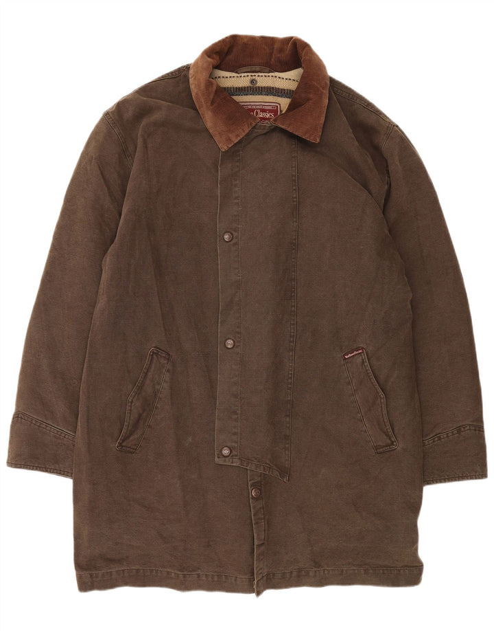 Cappotto giacca a vento da uomo Marlboro Classics UK 44 2XL Marrone Classico