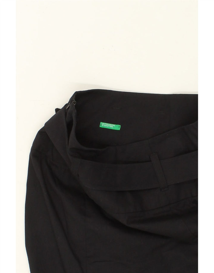 BENETTON Womens Pencil Skirt IT 40 Small W26  Black Cotton Vintage Benetton and Second-Hand Benetton from Messina Hembry 