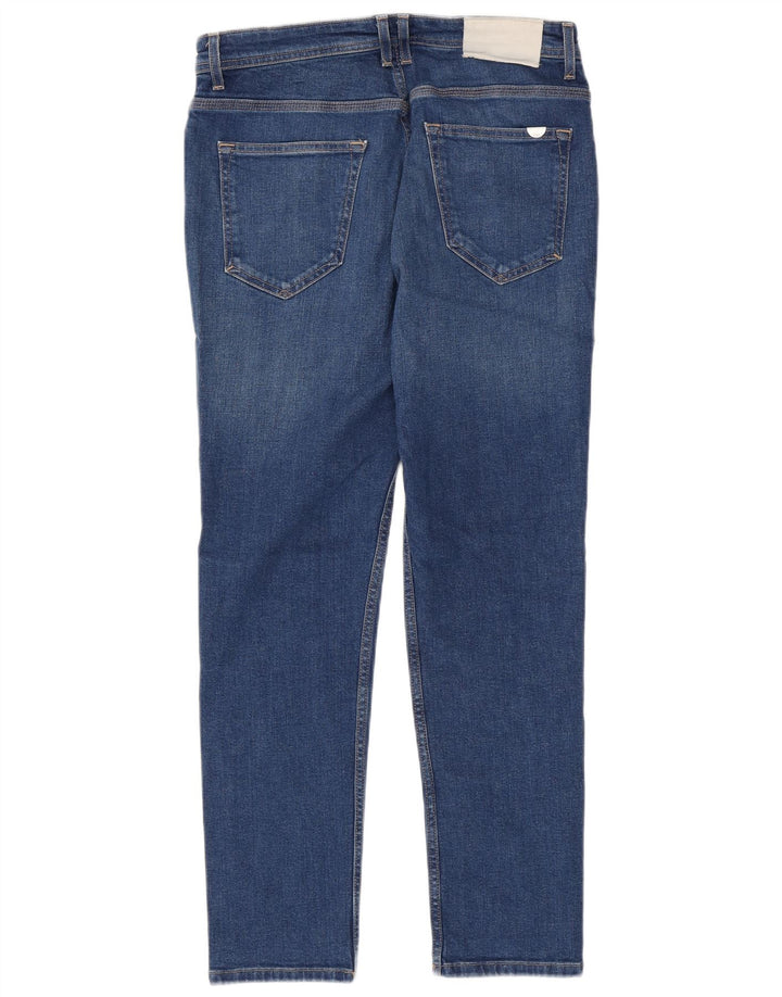 Jeans slim da uomo Zara EU 42 Large W32 L29 Cotone blu