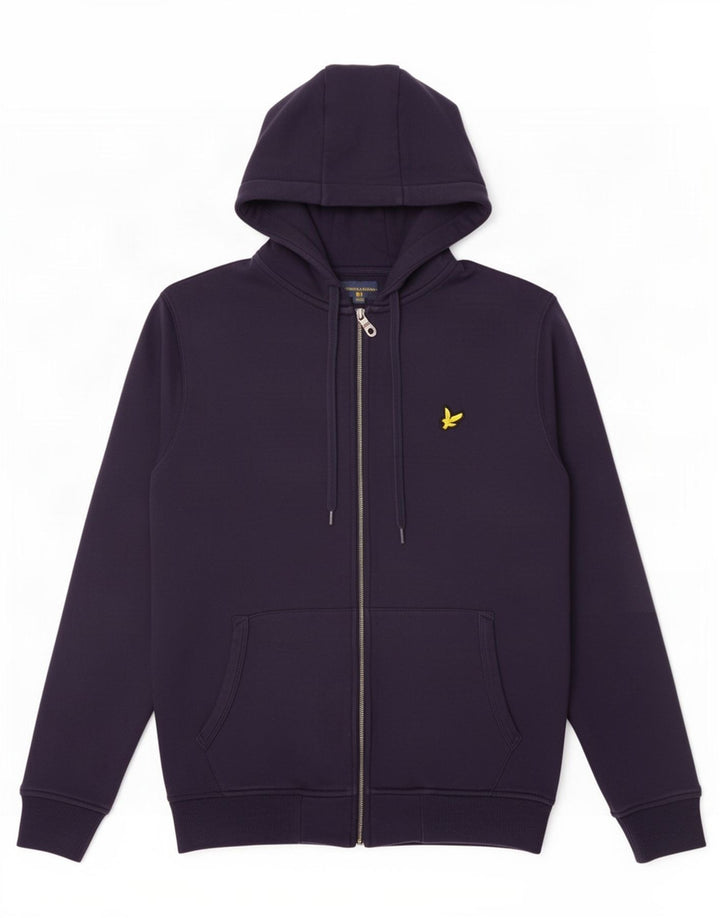 Maglione con cappuccio e zip da uomo Lyle & Scott piccolo in cotone blu navy