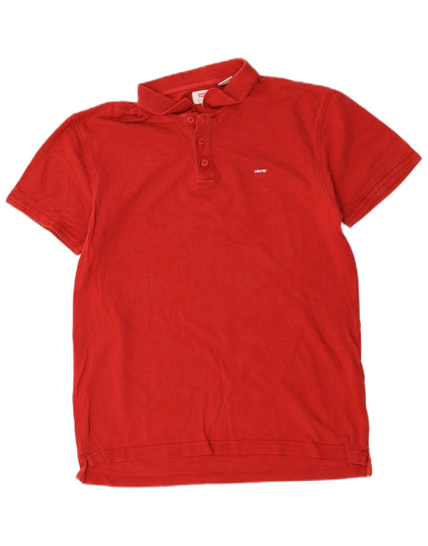 Polo Levi's da uomo grande in cotone rosso