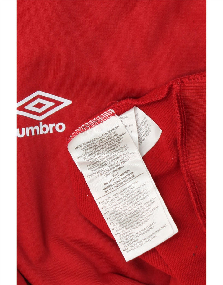 Felpa con grafica per ragazzi Umbro 13-14 anni in poliestere rosso
