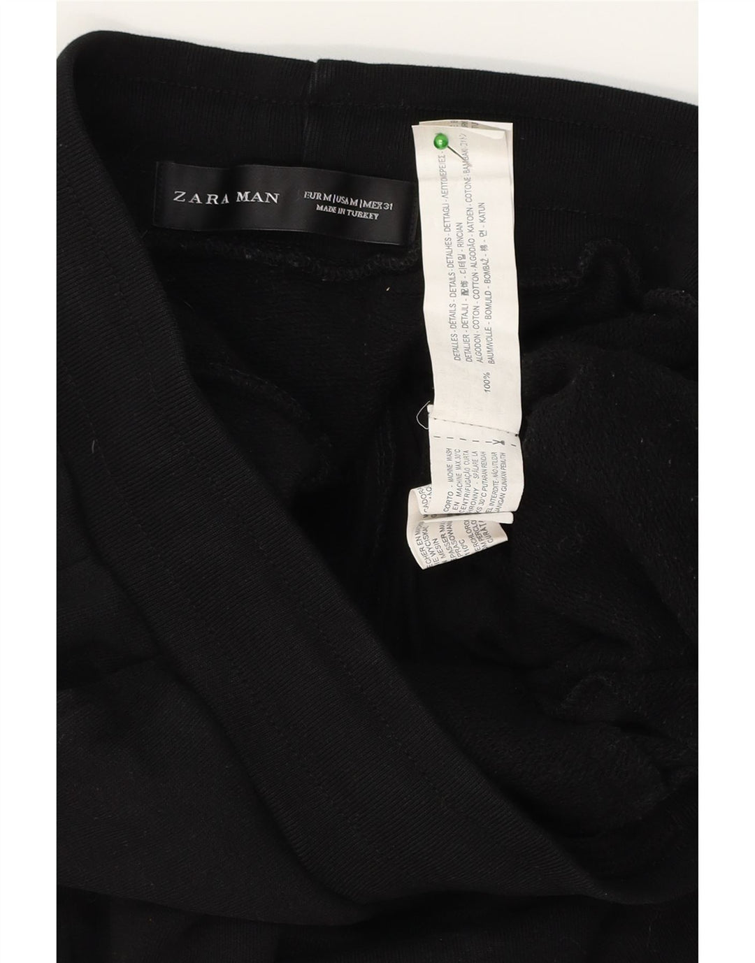Pantaloni da tuta da uomo Zara in cotone nero medio