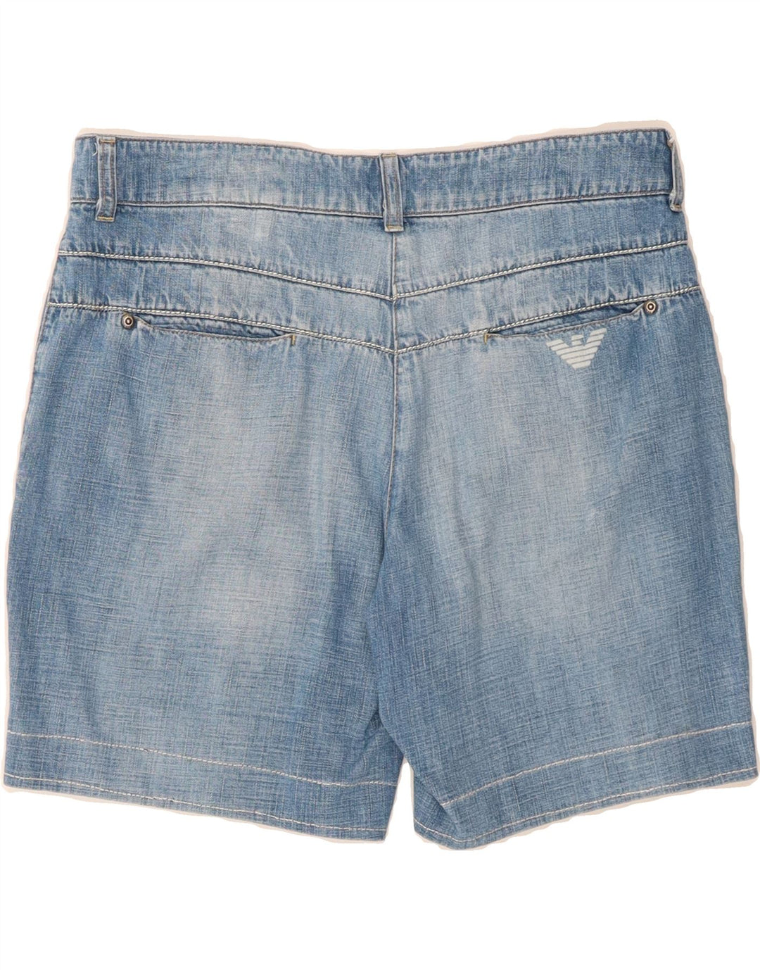 ARMANI Womens Denim Shorts IT 44 Medium W30 Blue Vintage Armani and Second-Hand Armani from Messina Hembry 