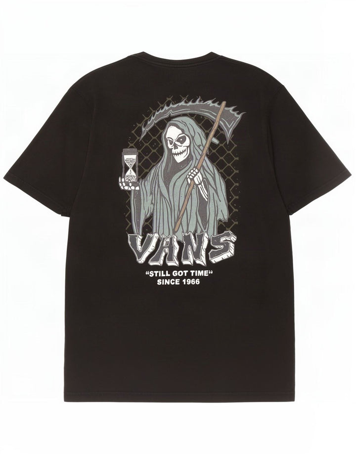 T-shirt grafica da uomo con vestibilità classica Vans, cotone medio nero