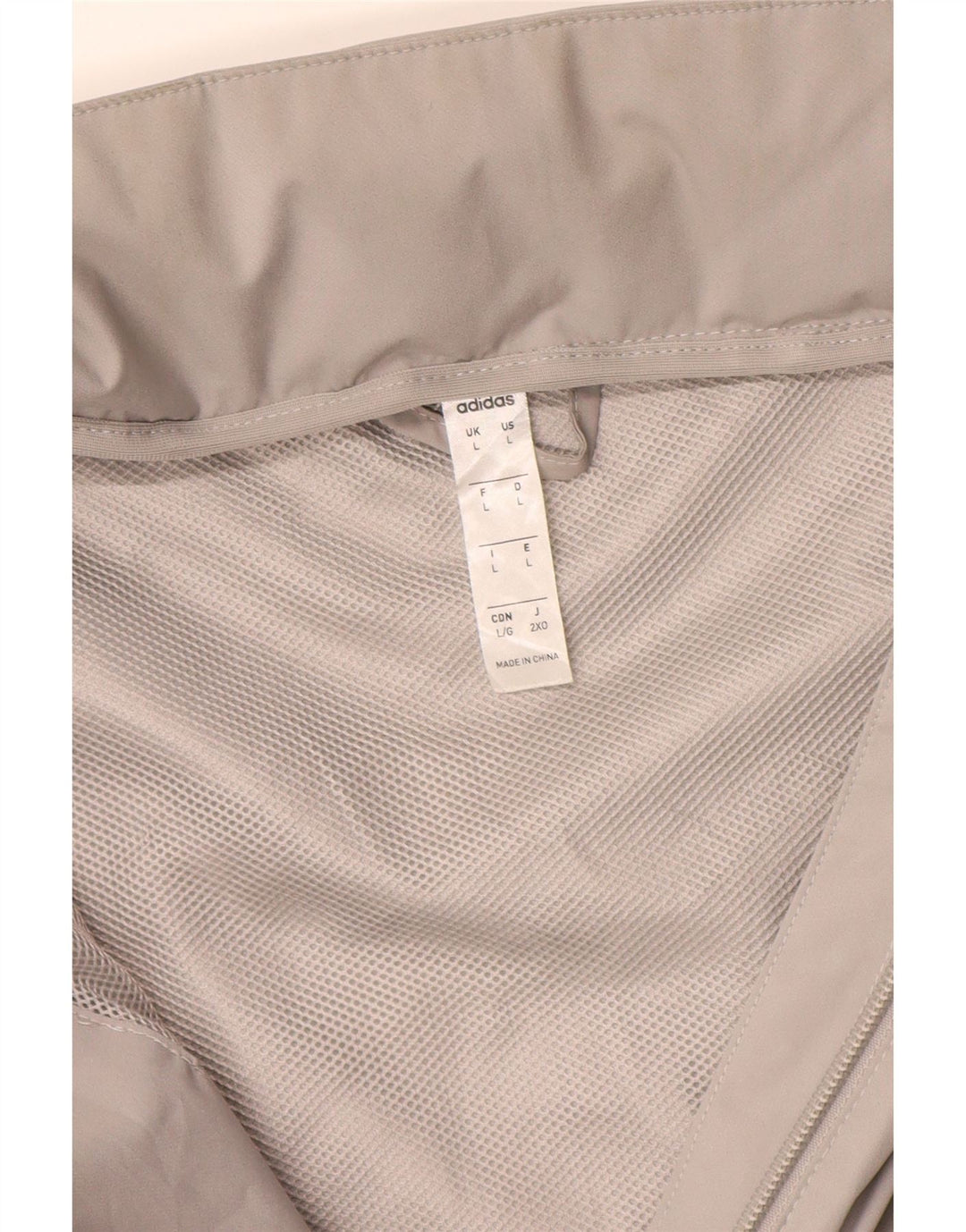 Giacca antipioggia da uomo Adidas UK 40 grande poliestere grigio