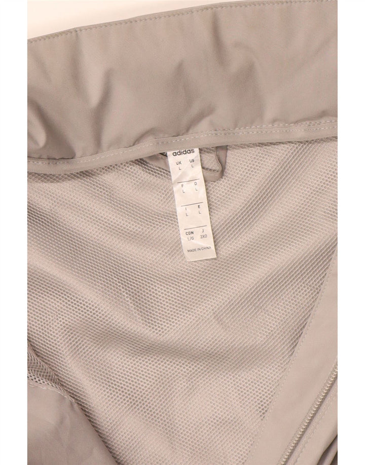 Giacca antipioggia da uomo Adidas UK 40 grande poliestere grigio