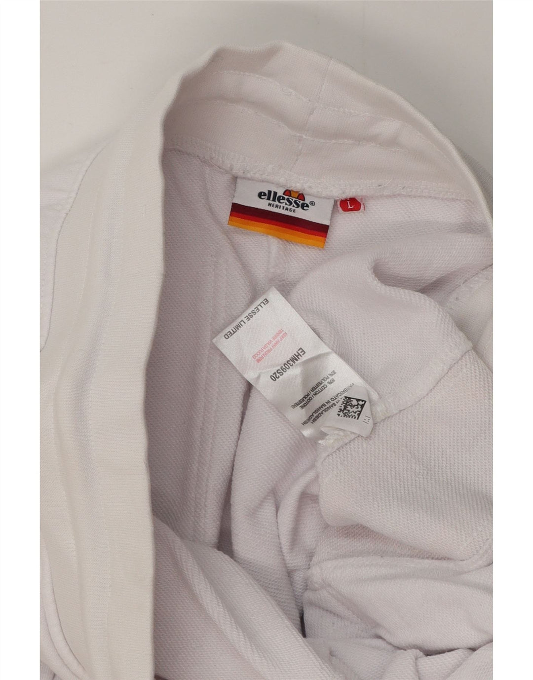 ELLESSE Pantaloni da tuta da uomo con grafica Heritage Large White Colourblock
