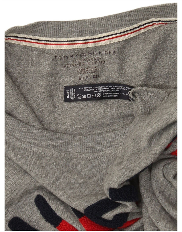 Felpa grafica da donna Tommy Hilfiger Jumper UK 10 Small Grey Flecked