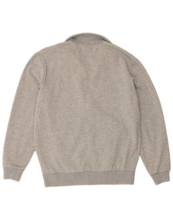Maglione con cappuccio e zip da uomo FILA piccolo in cotone grigio