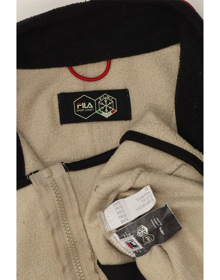 Giacca in pile da uomo Fila UK 36 Small Beige Colourblock Poliestere