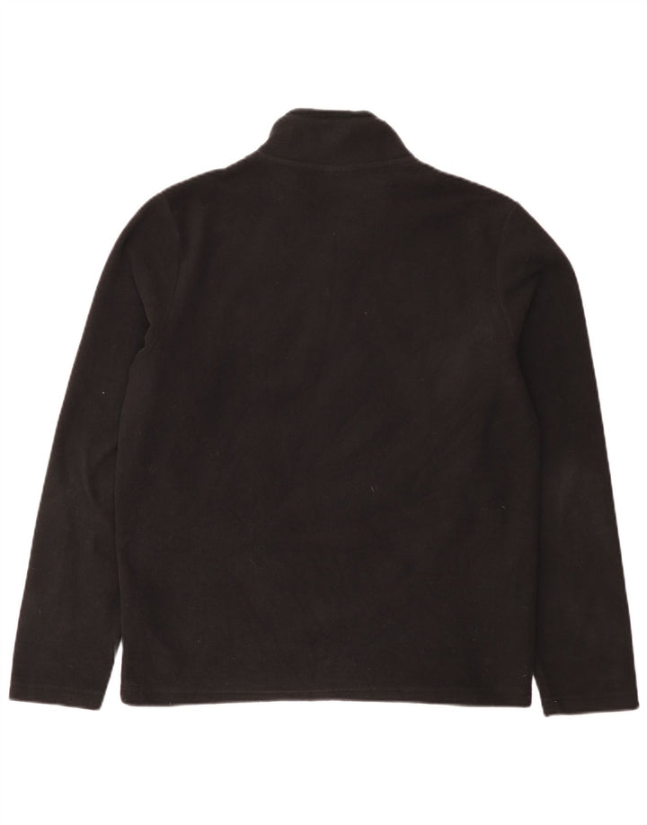 Maglione in pile da uomo con zip e collo Napapijri, poliestere nero medio