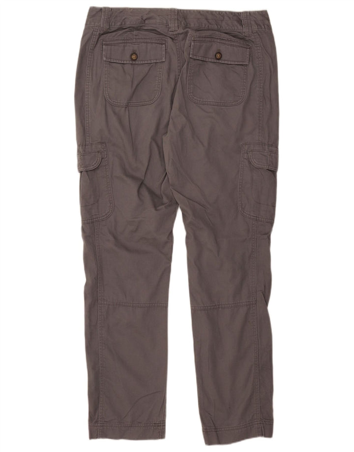 Pantaloni cargo dritti da donna EDDIE BAUER US 12 Large W35 L30 Cotone grigio
