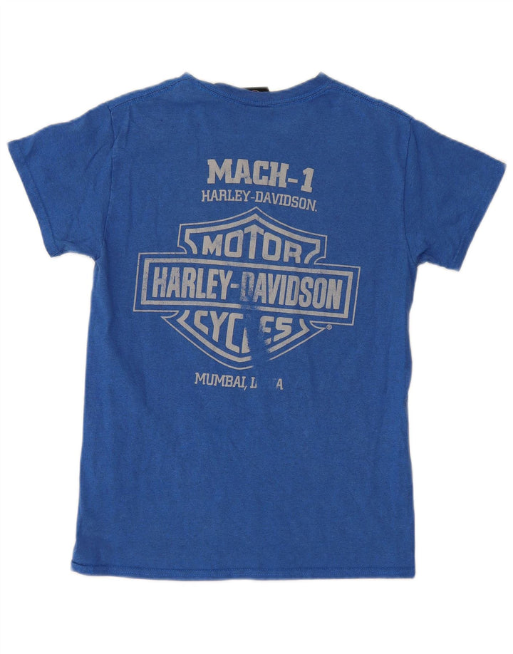 T-shirt grafica da uomo Harley Davidson Top piccola moto blu