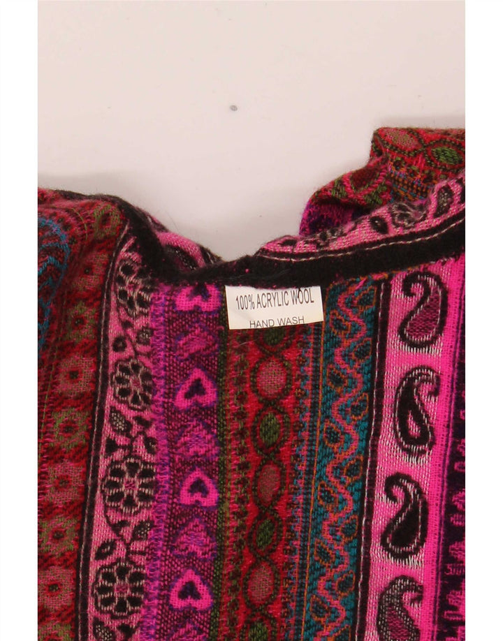 Maglione cardigan con cappuccio oversize da donna vintage taglia unica multicolore