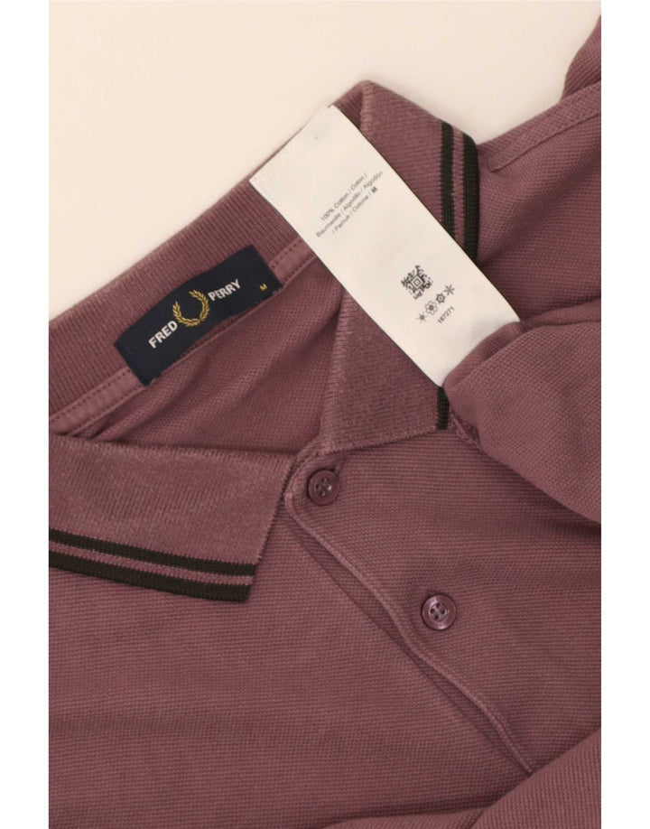 Polo da uomo Fred Perry in cotone a righe marrone medio