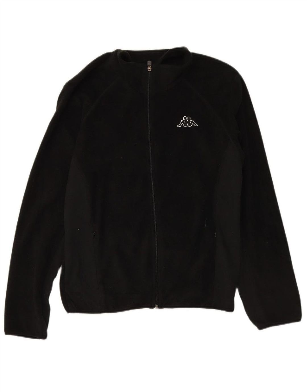 KAPPA Womens Fleece Jacket UK 20 2XL Black Polyester