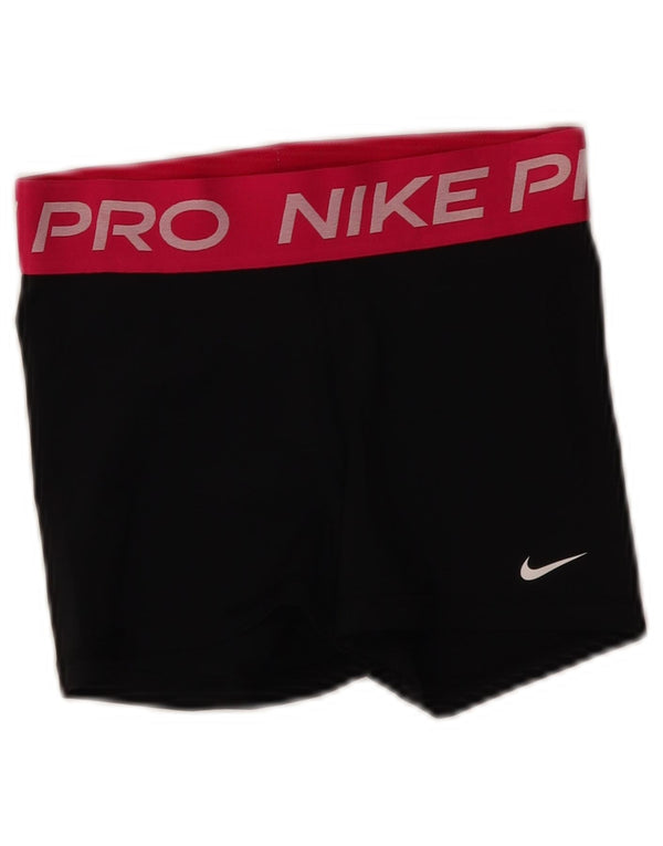 Pantaloncini sportivi Nike da donna con grafica UK 8 Small Black Colourblock