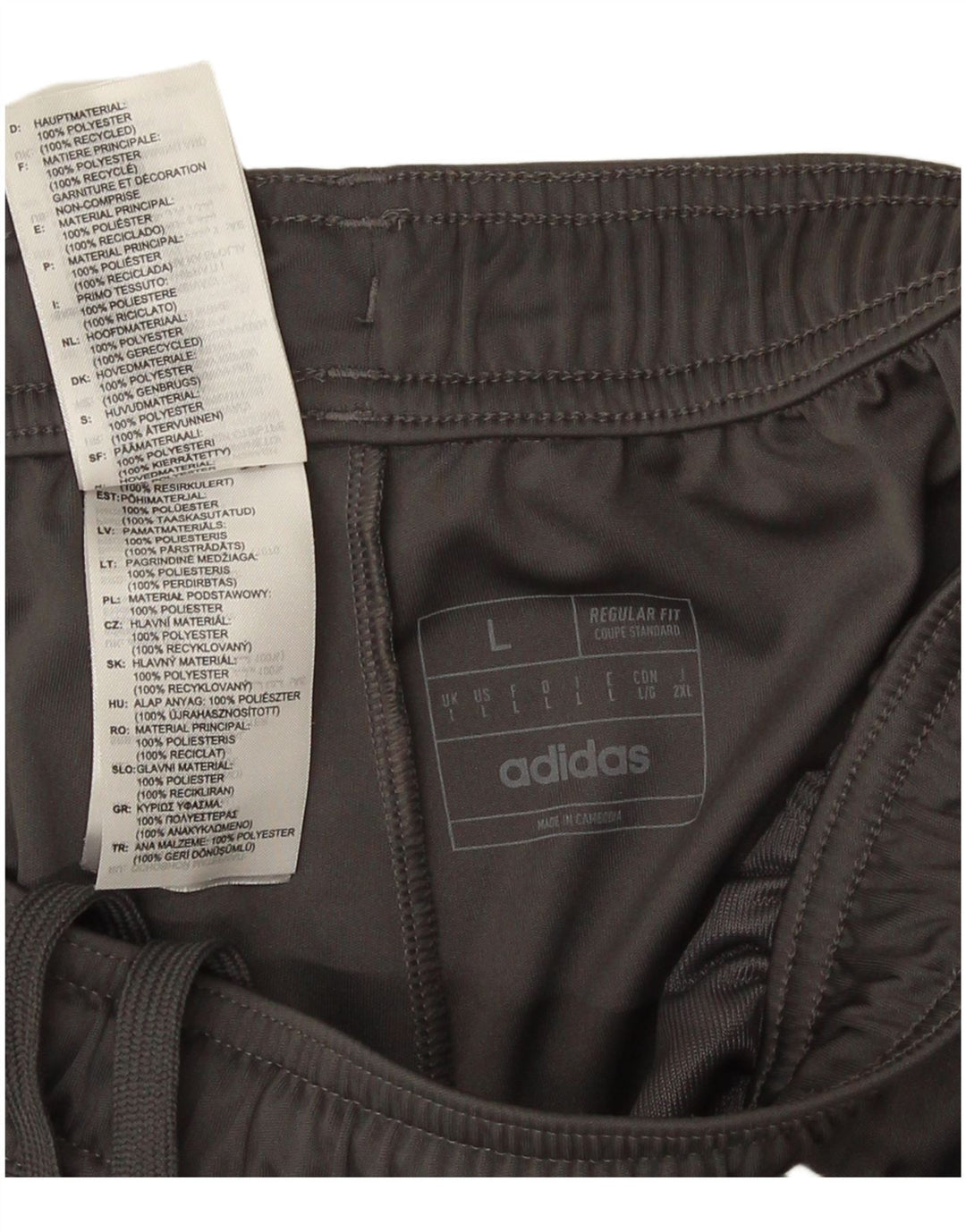 Pantaloncini sportivi Adidas Aeroready Regular Fit da uomo di grandi dimensioni in poliestere grigio