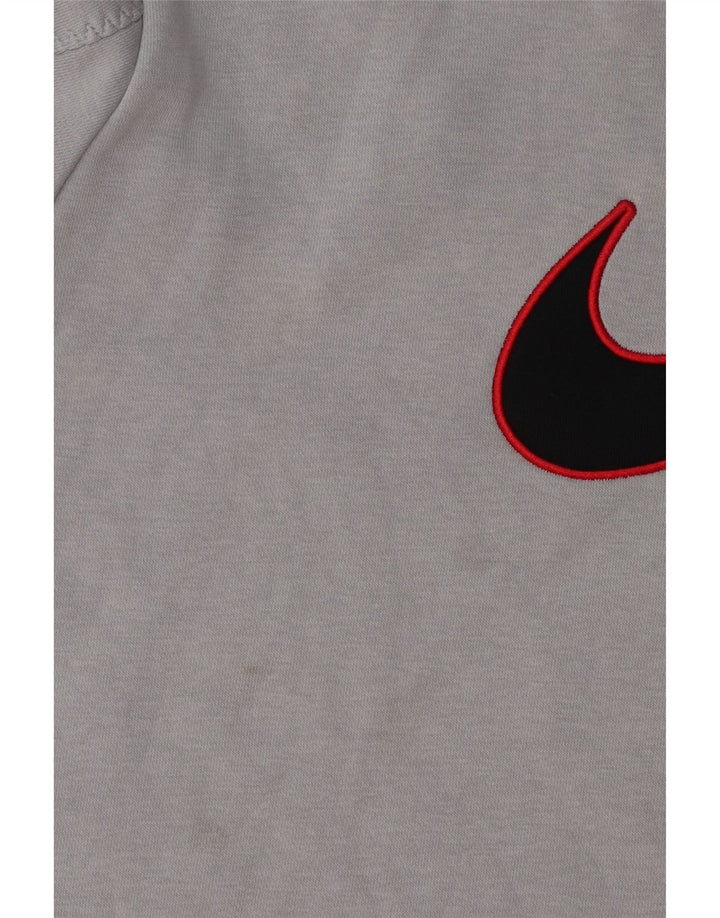 Felpa con grafica Nike da uomo, grande, in poliestere color block grigio