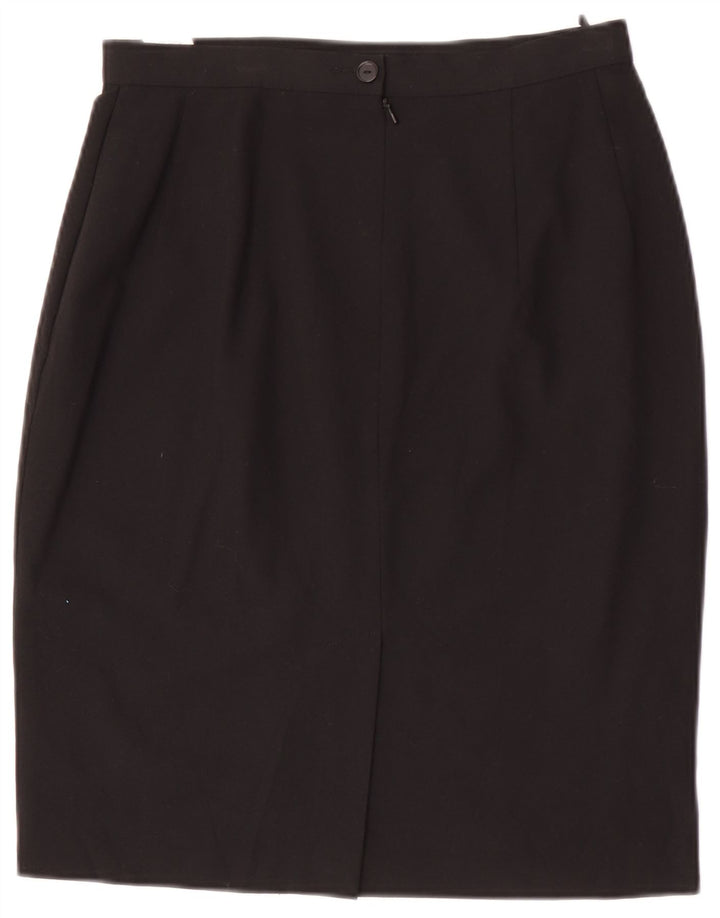 Gonna a tubino da donna Marks & Spencer UK 12 media W28 poliestere nero