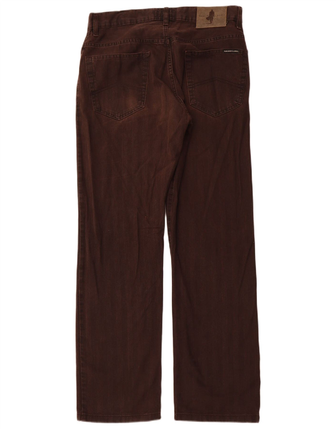 Pantaloni casual dritti da uomo Marlboro Classics W32 L31 Marrone