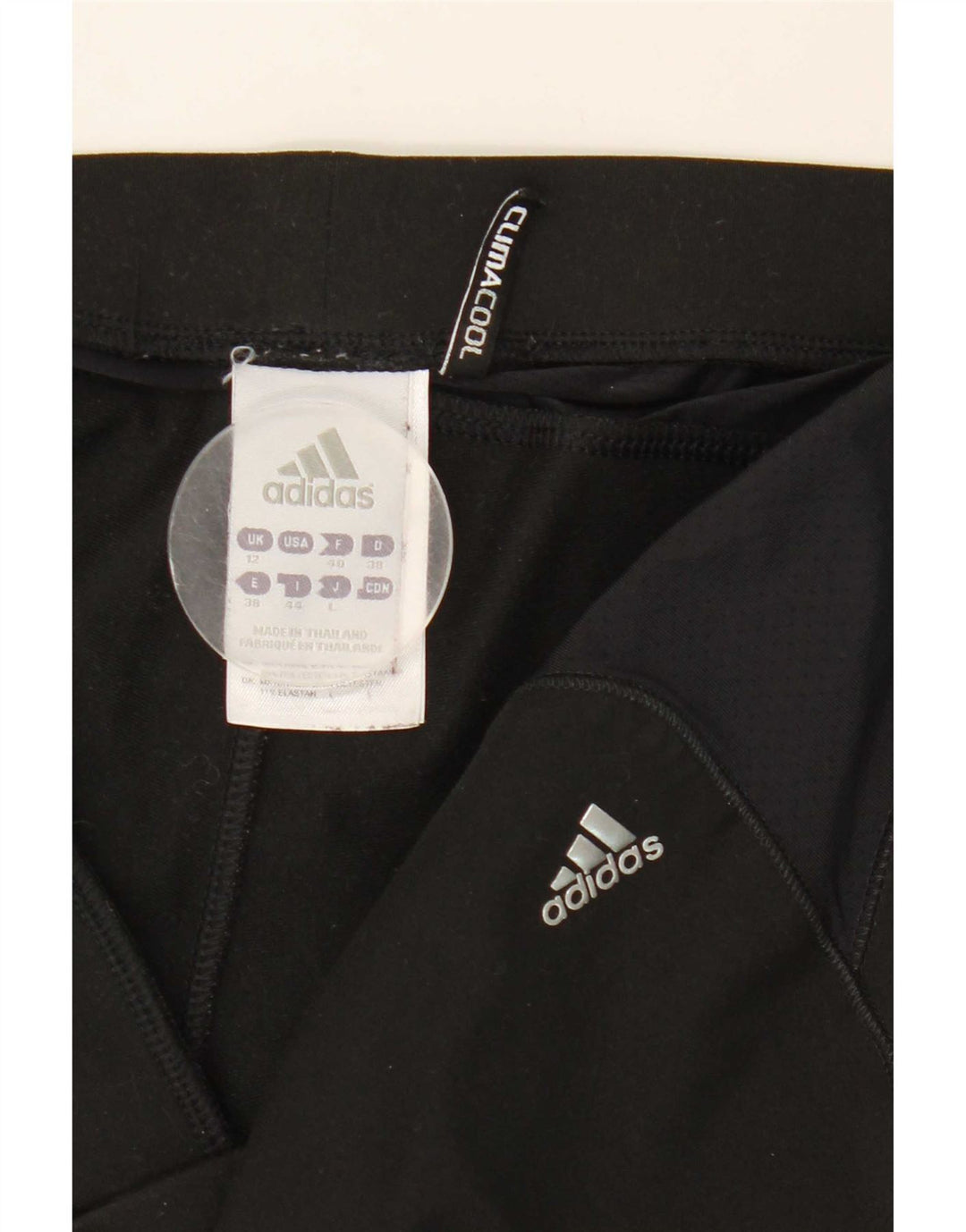 Pantaloni della tuta da donna Adidas Climacool UK 12 Medium Nero Poliestere