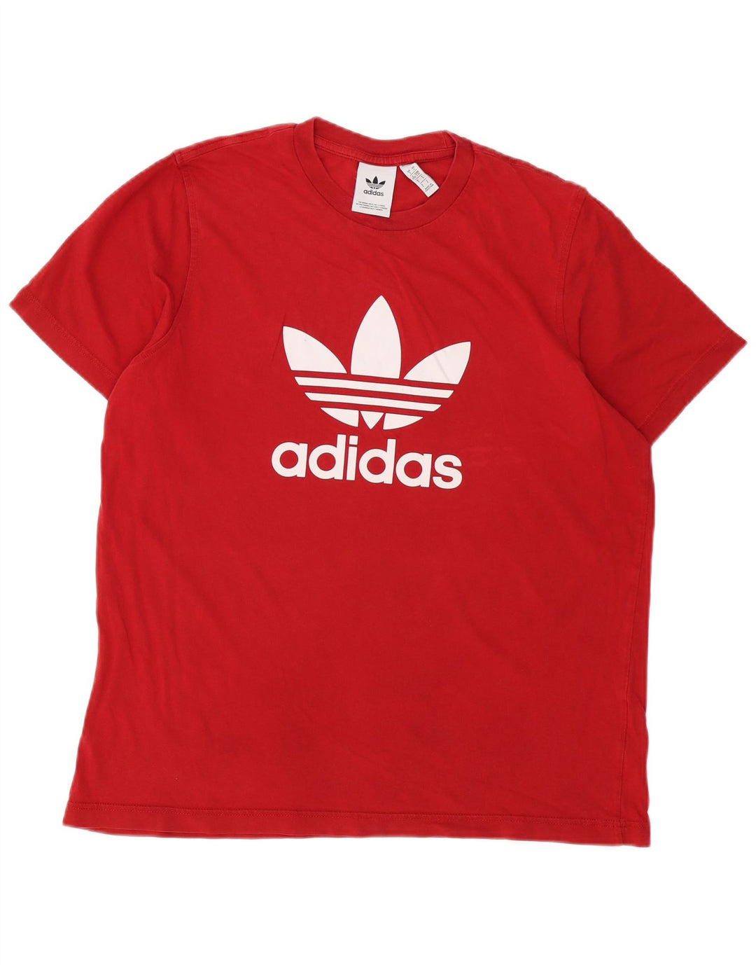 T-shirt grafica da uomo Adidas Top grande in cotone rosso