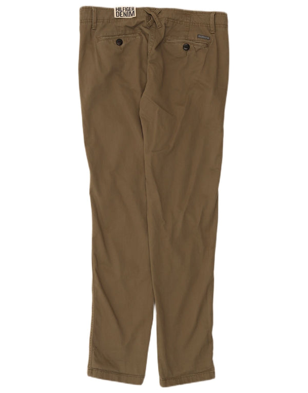 Pantaloni casual slim da donna Tommy Hilfiger W28 L32 cotone kaki