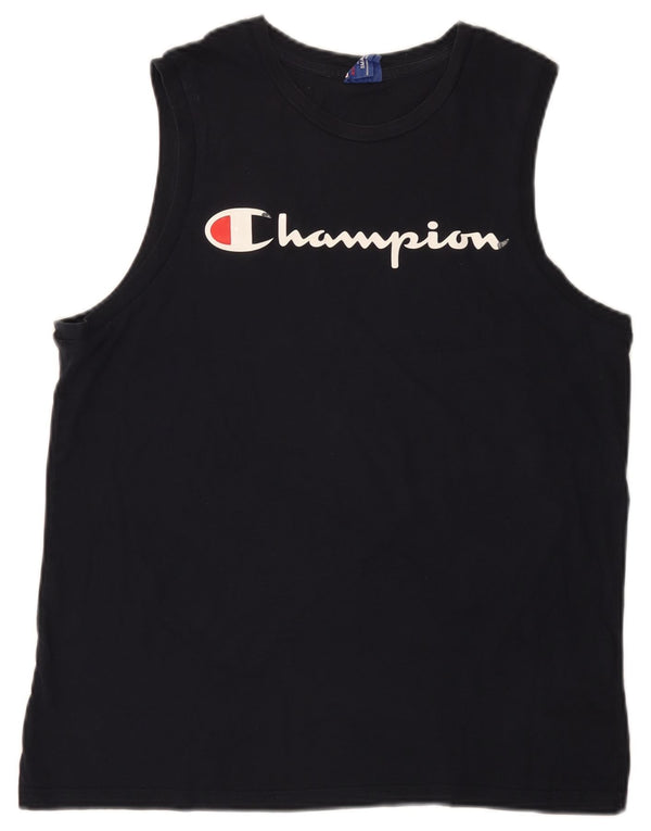 Canotta grafica da uomo Champion Small blu navy