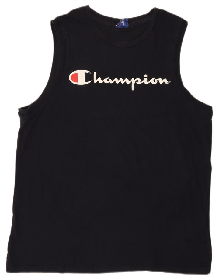 Canotta grafica da uomo Champion Small blu navy