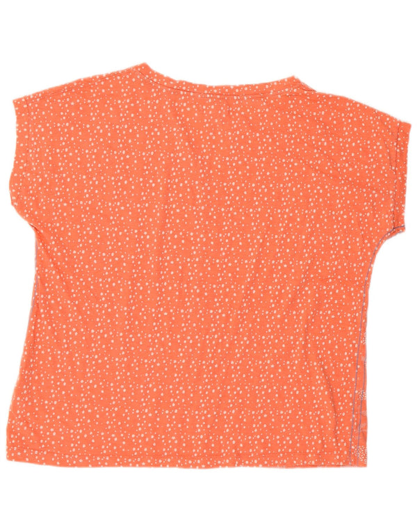 T-shirt da donna White Stuff Top UK 18 XL Cuore di cotone maculato arancione