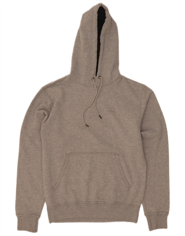 Felpa con cappuccio da uomo Champion piccola in cotone grigio